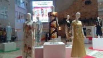 《Expo Legacy》パソナ館・西陣織VIP接客ドレス公開  98歳・藤本ハルミさんデザイン