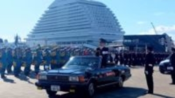 兵庫県警・年頭視閲式  小西本部長「治安のプロ、県民目線で」斎藤知事「安全守るパートナーとして」