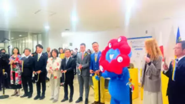 《Expo Legacy》「戦時下メッセージ、100年後も」ウクライナ館展示、神戸学院大で永久に