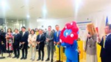 《Expo Legacy》「戦時下メッセージ、100年後も」ウクライナ館展示、神戸学院大で永久に