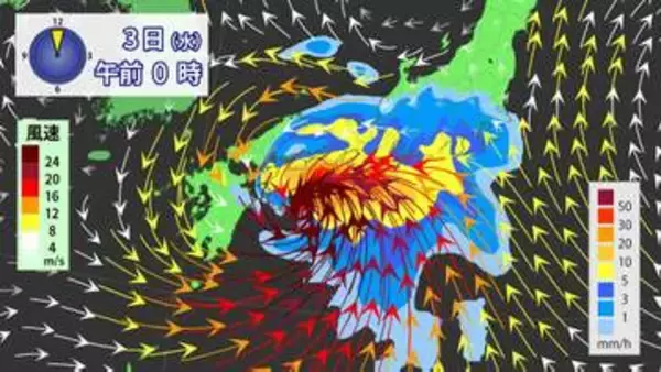 【台風6号進路】九州南部・先ほど梅雨入り四国地方で“線状降水帯”発生のおそれ　西日本・東日本に接近　近畿・東海エリアで1日300ミリ超の大雨か　〈雨風シミュレーション〉　※2日午後1時前更新