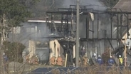 「2階建て建物炎上」と通報　住宅が全焼　１人が心肺停止状態で見つかる　消防車9台出動