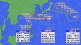 「【トリプル台風情報】13号「ドルフィン」14号「クジラ」15号「チャンホン」3つの台風発生　13号は7日に沖縄直撃か　気象庁※6日午前8時現在」の画像1