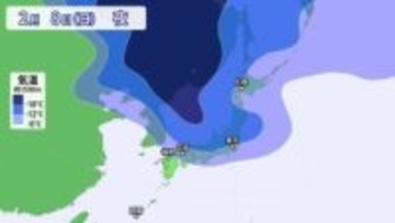 2月8日投開票日に強い寒気が本州に南下か　西日本・東日本・北日本の広い範囲で【寒気のシミュレーション】