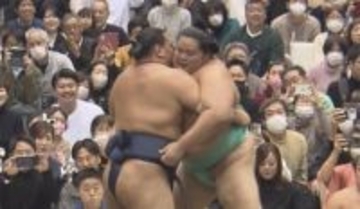 「みんなすごくデカかった」　結びの一番は横綱豊昇龍 対 大関琴櫻　冬巡業で大相撲広島場所開幕