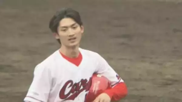 【カープ日南キャンプ】楽天から仲間入りした辰見鴻之介が自慢の足を披露