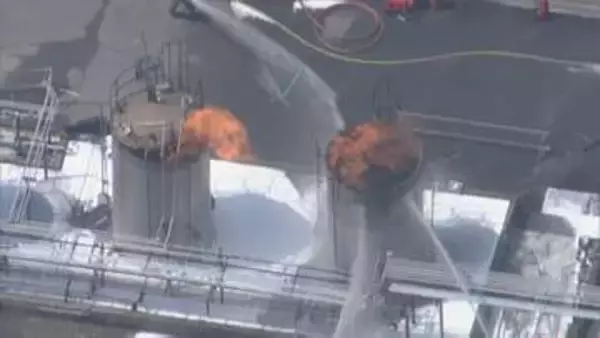 エタノールタンクの配管取り付け作業中に発火か　製薬会社の工場で「タンク爆発」20～30代の男性５人がやけどや骨折などで重軽傷　火は約３時間後に鎮火　広島