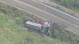 「【速報】「車が燃えている」トラックと軽乗用車が正面衝突・炎上　1人死亡　2人けが　広島・国道2号」の画像1