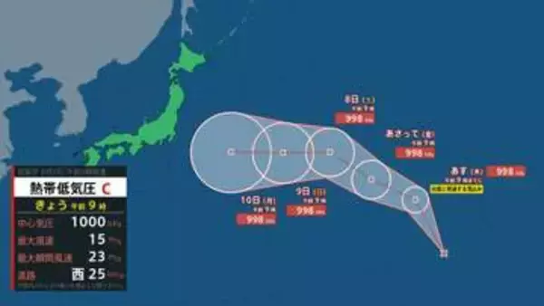 【気がかりな渦】発生すれば台風15号へ　「ドルフィン」「クジラ」に次いで「チャンホン」