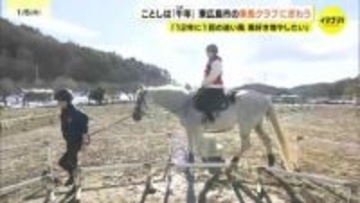 「馬と仲良くなれるように乗っていきたい」　午年 東広島の乗馬クラブから