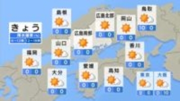 【きょう11/11(火)広島天気】3地点で氷点下を観測　日中は穏やかな晴天