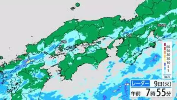 【きょう6/9 (火)広島天気】雲がとれにくい一日　天気はゆっくり回復