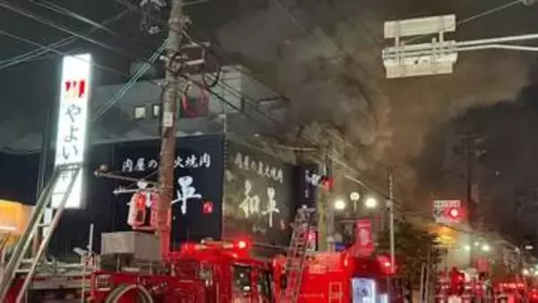 【速報】「排気ダクトから火」広島・佐伯区の焼き肉店で火事
