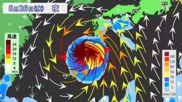 【台風情報】台風18号（ソウデル）　「強い」勢力で沖縄直撃へ　最大瞬間風速70ｍ　東シナ海で急カーブ見込み　※31日までの雨風シミュレーション