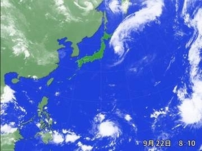 【ダブル熱帯低気圧】台風25号に次ぐ「あやしい渦」が2つ　進路を左右する「偏西風」の傾向は?　※雨風シミュレーション（気象庁発表）