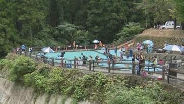 調音の滝公園の流水プールが今年の営業開始　福岡・うきは市