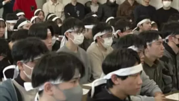 17日から大学入学共通テスト　予備校で決起集会　「1年間がんばって勉強してきた　全力で出し切りたい」　福岡