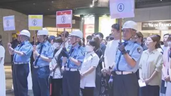 天神地下街で避難誘導訓練　大雨による浸水被害を想定　福岡市