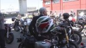 ６０台のバイクが福岡市内をチャリティ走行