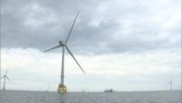 「エネルギーの地産地消めざす」国内最大規模の洋上風力発電所で竣工式　大型の風車25基で発電　福岡県北九州市若松区沖