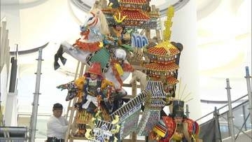博多祇園山笠「十七番山笠　福岡ドーム」人形飾り付け始まる　羽柴秀吉や秀長　7月1日から公開　福岡・中央区