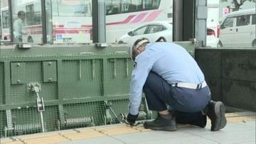 梅雨を前に天神地下街で水防訓練