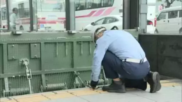 梅雨を前に天神地下街で水防訓練