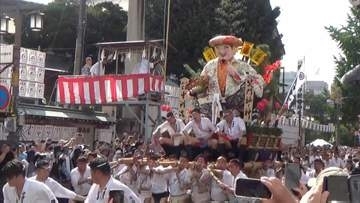 博多祇園山笠「追い山笠ならし」各流の舁き山笠が櫛田入り