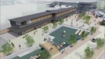 「掘割」を引き込み乗船場も整備　西鉄・柳川駅前に飲食店や宿泊所も入る和モダン風の複合施設オープンへ