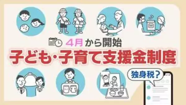 「「独身税」批判の一方で146万円の給付拡充　4月始動『子ども・子育て支援金制度』年収別の負担額と6つの使い道」の画像