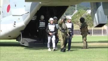福岡・佐賀・長崎３県合同 原子力防災訓練  初めて「オスプレイ」が参加