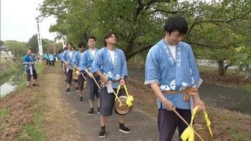 佐賀県みやき町で「行列浮立」奉納　300年以上続く神事　佐賀藩の武士が福岡に向かう際の行列が由来とも言われる