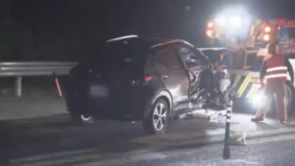 東九州道で6台がからむ事故　乗用車が中央分離帯を突き破り対向車線の車と衝突→他の車も追突や横転など　4時間にわたり通行止めに　重傷者なし