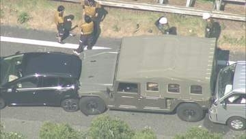 災害派遣の自衛隊の車両が巻き込まれる　九州道で車6台がからむ玉突き事故　けが人無し　陸上自衛隊･大宮駐屯地(さいたま市)から派遣