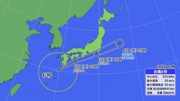 【台風情報】台風6号の進路予想　九州地方の気象　風と雨1時間ごとのシミュレーション