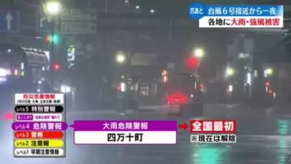 《台風6号被害》高知県内各地で道路冠水や土砂崩れ【高知】