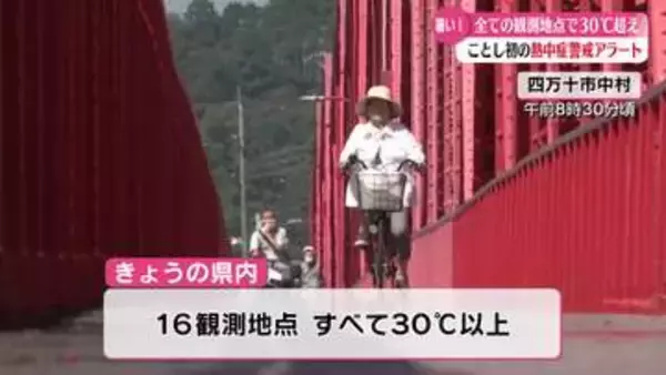 《すべての観測地点で30度超え》高知市は今年初の猛暑日【高知】
