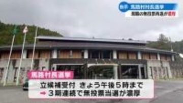 《馬路村長選挙告示》3期目目指す現職1人が立候補【高知】