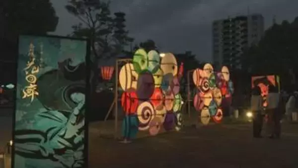 夜の高知城を華やかに彩る「高知城花回廊」5日まで開催　悪天候で4日は中止【高知】