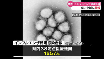インフルエンザの『警報』発表 過去10年で最も早い【高知】
