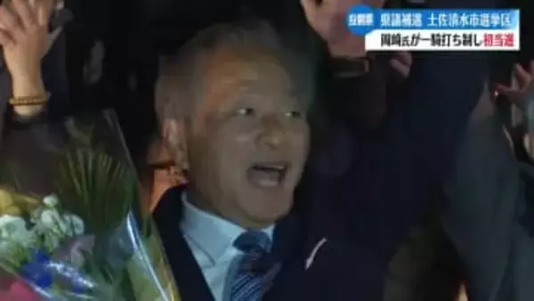 高知県議会･土佐清水市選挙区補欠選挙 新人で元市教育長の岡﨑氏が初当選【高知】