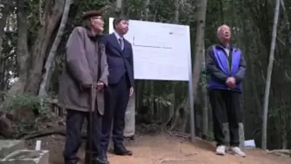 『功績に思いを馳せて』板垣退助一族の墓所に説明板 玄孫にあたる男性も除幕式に参加【高知】