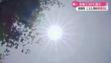 《今シーズン初の真夏日観測》強い日差し 高知市で30度超え【高知】