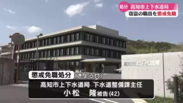 同僚の机の引き出しから金を盗む 窃盗の罪で起訴された高知市の職員を懲戒免職【高知】