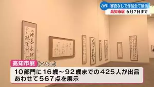 応募作品をすべて展示する『高知市展』567点の作品展示【高知】