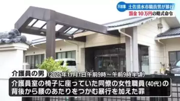 土佐清水職員の男 暴行罪で略式命令【高知】