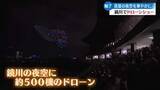 「《真夏の夜空でドローンショー》高知市鏡川に500機！観客を魅了【高知】」の画像1