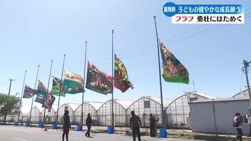 《高知の初夏の風物詩》勇壮にはためくフラフ　観光農園で観光客を出迎え【高知】