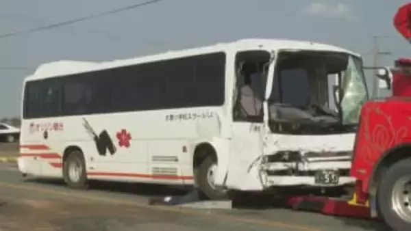 【通行止め解除】熊本県玉名市横島町 国道501号　小学校スクールバスなど3台衝突