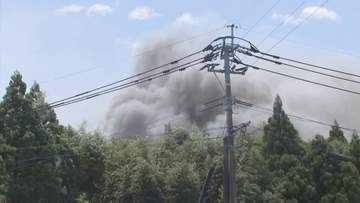 【被災で消火難航】宇城市で火事　地震で消火栓が使えない？　用水路から水を引いて消火にあたる　熊本
